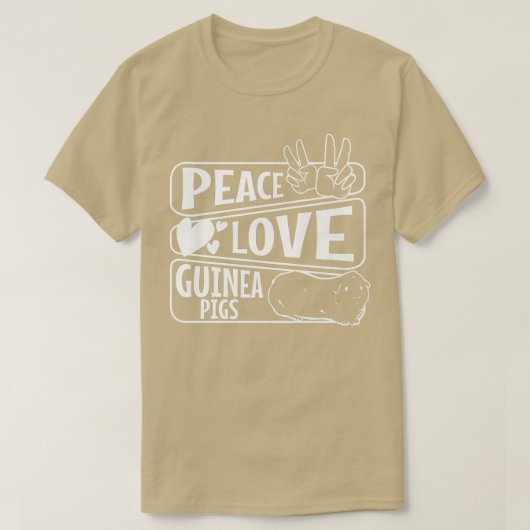 Peace love guinea pigs69 tシャツ (デザイン正面)