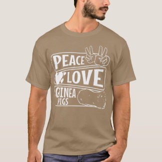 Peace love guinea pigs69 tシャツ