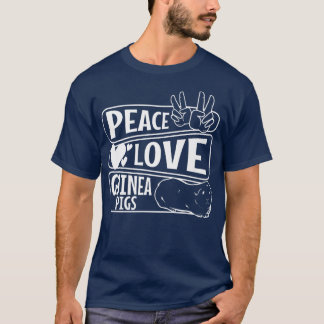 Peace Love Guinea Pigs Premium4324 Tシャツ