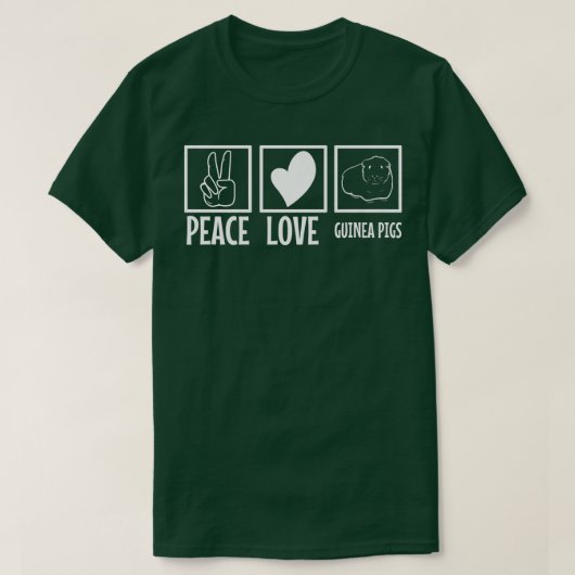 Peace Love Guinea Pigs Premium 4325 Tシャツ (デザイン正面)