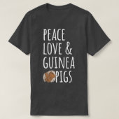 Peace Love & Guinea Pigs Premium  Tシャツ (デザイン正面)