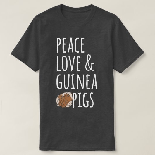 Peace Love & Guinea Pigs Premium  Tシャツ (デザイン正面)