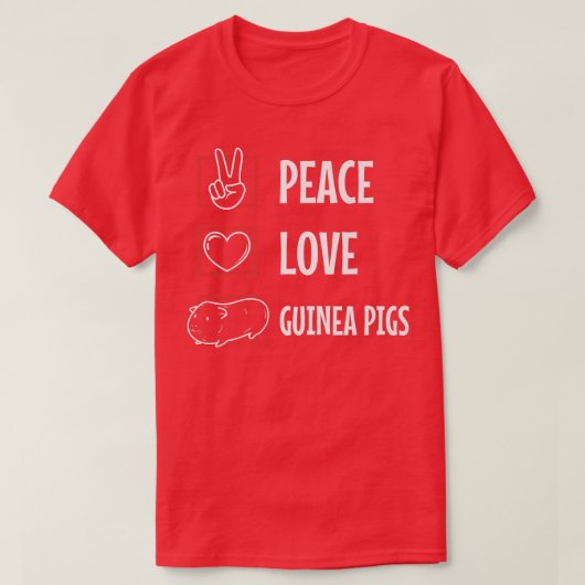 Peace love guinea pigs Premium T-Shirt Tシャツ (デザイン正面)
