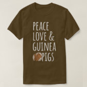 Peace Love & Guinea Pigs  Tシャツ (デザイン正面)