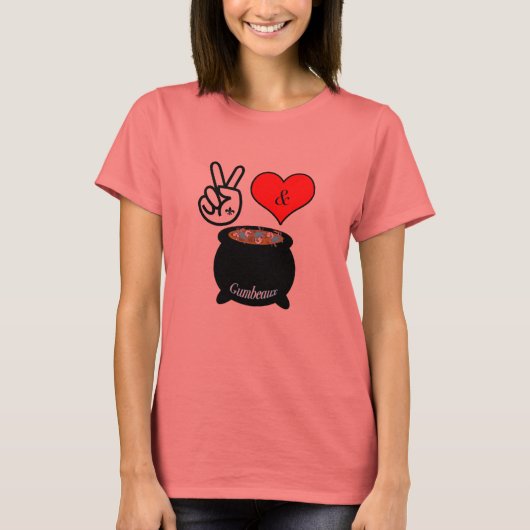 Peace, Love, & Gumbo Tシャツ (正面)