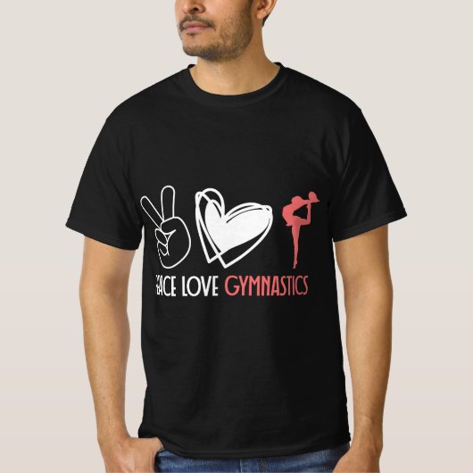 Peace Love Gymnastics Tシャツ (正面)
