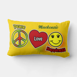 Peace Love Happiness ランバークッション