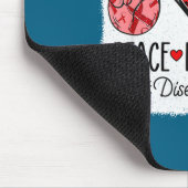 Peace Love Heart Disease Awareness Chd Suprt Wear  マウスパッド (コーナー)