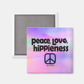 Peace, Love, HiPieness絞り染め磁石 マグネット (正面/裏面)