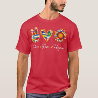 Peace Love Hispanic Heritage month Sunflower Count Tシャツ