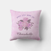 Peace Love Hope Joy Add Your Name Pink Roses クッション (裏面)