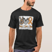 Peace Love Hope Leukemia Awareness Month Warrior W Tシャツ (正面)