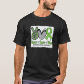 Peace Love Hope Lymphoma Awareness Month Warrior W Tシャツ (正面)
