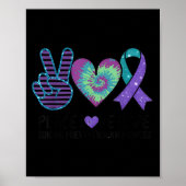 Peace Love Hope Suicide Prevention Tie Dye Awarene ポスター (正面)