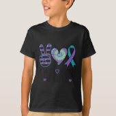 Peace Love Hope Suicide Prevention Tie Dye Awarene Tシャツ (正面)