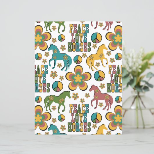 Peace Love Horses Scrapbook Paper (スタンド正面)