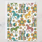 Peace Love Horses Scrapbook Paper (正面)