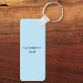 Peace Love HRパーソナライズされた Human Resources Blue キーホルダー (裏面)