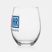 Peace Love HR人事 ステムなしワイングラス (左)