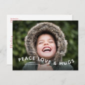 Peace Love Hugs Curvy写真 シーズンポストカード (正面/裏面)