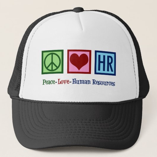 Peace Love Human Resources HR キャップ (正面)