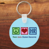 Peace Love Human Resources HR キーホルダー (正面)