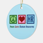 Peace Love Human Resources HR セラミックオーナメント (左)