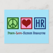 Peace Love Human Resources HR ポストカード (正面)