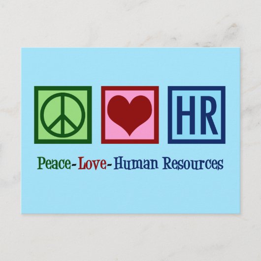 Peace Love Human Resources HR ポストカード (正面)