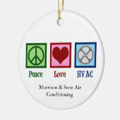 Peace Love HVAC Company カスタム Christmas セラミックオーナメント (左)