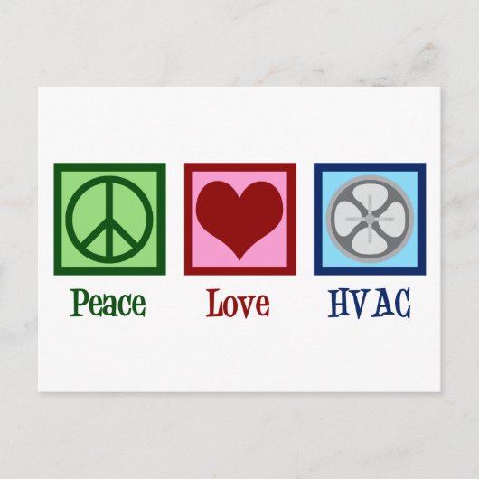 Peace Love HVAC Company ポストカード (正面)