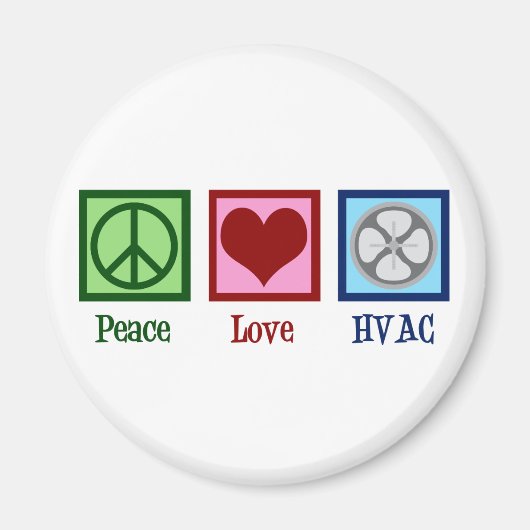 Peace Love HVAC Company マグネット (正面)