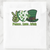 Peace Love Irish Stickers – 日常的に使用 長方形シール (バッグ)