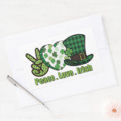 Peace Love Irish Stickers – 日常的に使用 長方形シール (封筒)