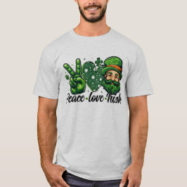 🍀 Peace Love Irish Tシャツ – アイリッシュプ祝リッド