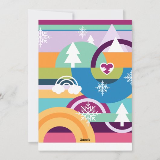 Peace Love & Joyおもしろい明るいクリスマス絵文字 シーズンカード (裏面)