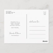 Peace Love Joyかわいいモダンスクリプトクリスマス写真 ポストカード (裏面)