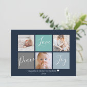 Peace Love Joyカラーブロック数々の写真 シーズンカード (スタンド正面)