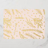 PEACE LOVE JOYクリスマスパインの針写真バック 箔シーズンカード (正面)