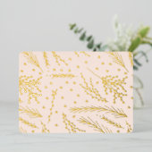 PEACE LOVE JOYクリスマスパインの針写真バック 箔シーズンカード (立ち正面)