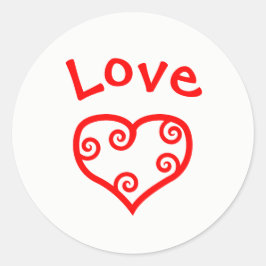 Peace, Love, Joyハート – サークルシール ラウンドシール