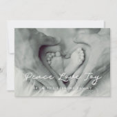 Peace Love Joyミニマリストホリデーフォトカード シーズンカード (正面)