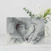 Peace Love Joyミニマリストホリデーフォトカード シーズンカード (スタンド正面)