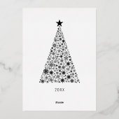 Peace love joy写真クリスマス実在バラ金ゴールド 箔シーズンカード (裏面)