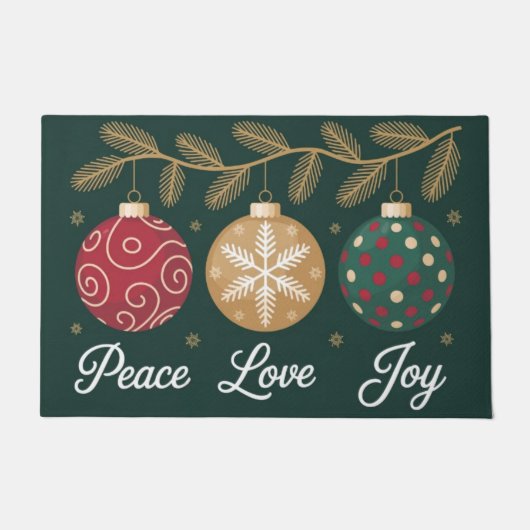 Peace Love Joy ドアマット (正面)