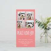 Peace Love Joy – フォトコラージュCoral シーズンカード (スタンド正面)