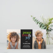 Peace Love Joy - 2枚の写真 – 赤い緑の青 シーズンカード (スタンド正面)