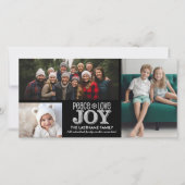 Peace Love Joy Chalkboard - 3枚 シーズンカード (正面)