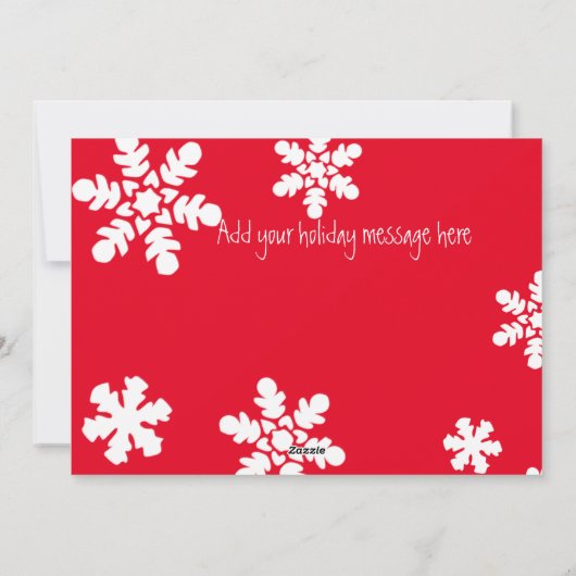 Peace Love Joy Christmas Your Photo Red Script シーズンカード (裏面)