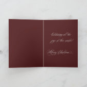 Peace Love Joy Elegant Holiday Card カード (内部)